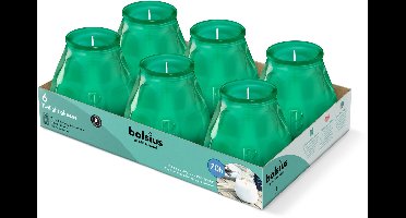 Bolsius - Twilight - Kaars in glas - Patio - Groen - Tray 6 - 70 branduren