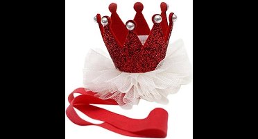 New Age Devi - "Baby-Kroontje-Haarband-Rood"