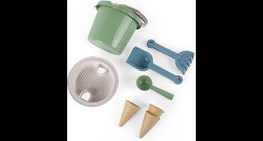 Dantoy strandsetje emmertje met ijshoorntjes - 8 delig / groen