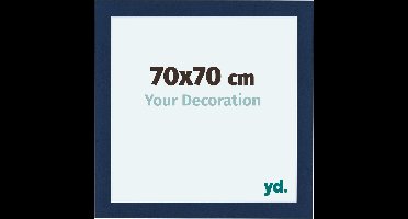 Your Decoration - Fotolijst 70x70 cm - MDF - Donkerblauw Geveegd - Como