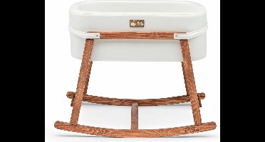 Asir Wieg – Wit eik – 90 x 70 x 58 cm - inclusief matras
