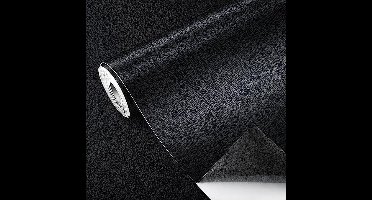 Zelfklevende kunstleren patches, 40 x 300 cm, zwart, lederen patches, lederlook, folie, decoratieve folie, meubelfolie, behang, lederreparatie, bekleding voor kast, leren tas, autostoel, bank