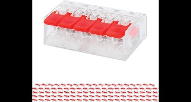 Lasklem - Verbindingsklem - 100 Stuks - 5 Polig met Klemmetjes - Groen