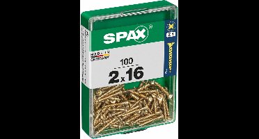 Box of screws SPAX 4081020200162 Wood screw Flat head (2 x 12 mm) (2 x 16 mm) (20 x 16 mm)