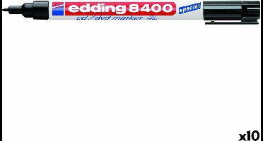 Permanente markeerstift Edding e-8400 Zwart 10 Stuks