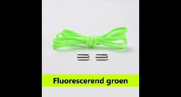 Neon groene veters - Plat - 100 CM