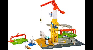 Matchbox - Action Drivers - Bouwplaats Speelset met licht en geluid - 1 bouwplaatsvoertuig