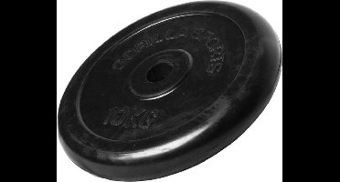 Gorilla Sports Halterschijf - Gewichtsschijf - 10 kg - Rubber - 30 mm