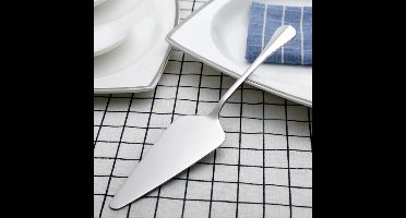 *** Taartschep - Taart serveren - Duo Taartschepje - Zilverkleurig - Taart eten - Quiche schep - Keukenaccessoire - Bestek