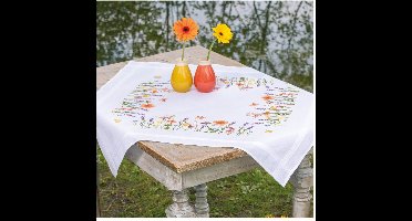 Vervaco - Tafelkleed kit - Lavendel en veldbloemen - PN-0199490 - Borduren - Borduurpakket - Borduurpakket volwassenen - Borduurpakket kind