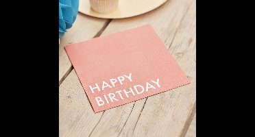 Ginger Ray - Servetten Brights Happy Birthday - 16 stuks