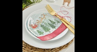 Ginger Ray - 16 Servetten Sneeuwbol