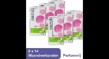 Caroli Maandverband Voordeelverpakking - 84 stuks Maandverband Maxi - Parfumvrij - 100% bescherming - Snelle Absorptie - Soft & Dry Toplaag - Dermatologisch Getest - 9 cm x 28 cm - Nordic Swan Ecolabel