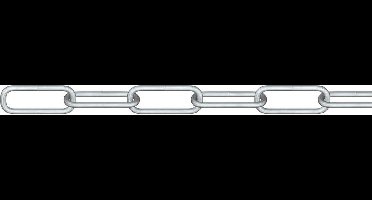 dörner + helmer 171834G Stalen ketting Zilver Staal Galvanisch verzinkt 30 m