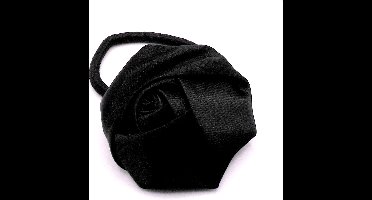 Roosje klein met elastiek zwart
