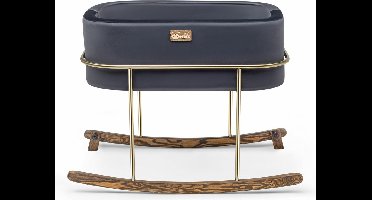 Asir Wieg - Zwart Goud - 90 x 70 x 58 cm - Inclusief matras