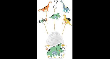 Folat - Cupcake decoratie set Dino Roars