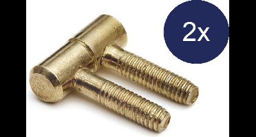 Meubel - Inboorpaumelle - Mini - 25x9mm - Messing - 2 Stuks