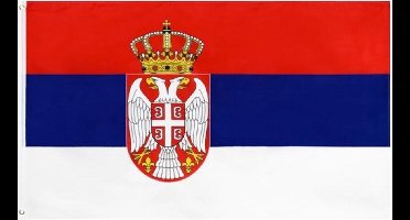 New Age Devi - "Servische Vlag  - 150x90cm - Polyester "