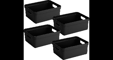 Sunware - Sunware Sigma home set van 4 24L opbergbox - zwart