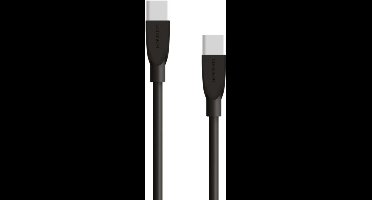 Mobiparts USB-C to USB-C Kabel 3A/60W 50 cm - Zwart