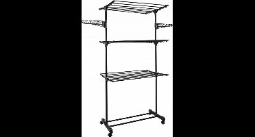 Niceey Droogtoren - Droogrek - Droogmolen - 45m drooglengte - Wasrek inklapbaar - Zwart