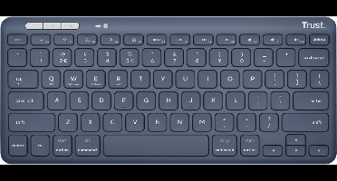 Trust Lyra - Draadloos Toetsenbord - Multi connect - Oplaadbaar - Qwerty US - Blauw