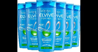 L'Oréal Paris Elvive Anti-Roos For Men Shampoo Voordeelverpakking - 6 x 250ml