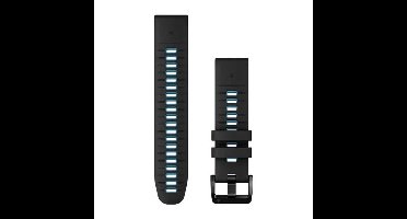 Garmin Quickfit® 22 Mm Siliconen Bandje Zwart,Zilver