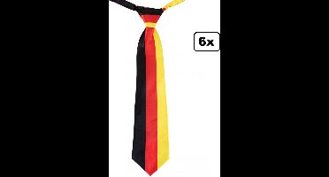 6x Stropdas Duitsland - Duits Germany strop das carnaval landen optocht thema feest apres ski