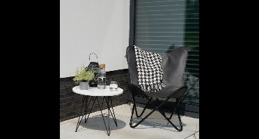 Lesli Living Vlinderstoel Buffalo 75x75x87 cm zwart