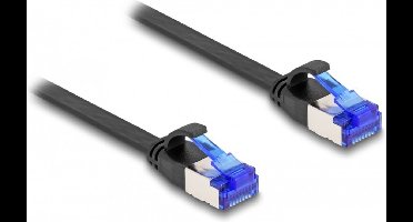 Delock RJ45 Flat Patch Cable plug to plug Cat.6A flexible 0.5 m black