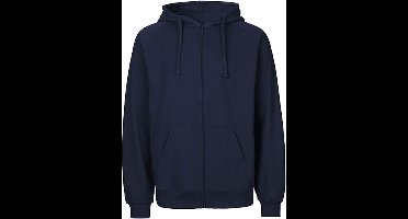Fairtrade Men's Zip Hoodie met capuchon Navy - M