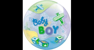 Qualatex - Folieballon - Bubble - Baby Boy - Zonder vulling - 56cm