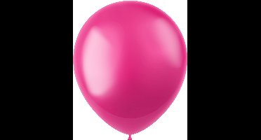 Folat - ballonnen Radiant Fuchsia Pink Metallic 33 cm - 50 stuks