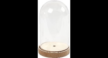 Stolp op houten voet, H: 18 cm, d 11 cm, 1 doos