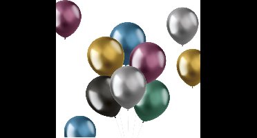 Folat - ballonnen Intense Chrome Assortiment 33 cm - 10 stuks