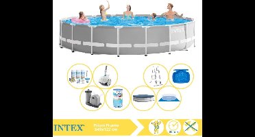 Intex Prism Frame Zwembad - Opzetzwembad - 549x122 cm - Inclusief Onderhoudspakket, Filter, Zwembad Stofzuiger en Voetenbad