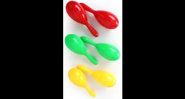 Sambaballen plastic rood-geel-groen 6x