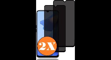 Privacy Geschikt voor Samsung A16 4G / 5G screenprotector Privacy glass - 2 Stuks - Full screen protector tempered glass Galaxy A16 4G / 5G