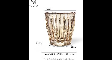 MUVNA - Design Glas - Koffie Lungo Cappuccino of Latte Glas - Coral Reef - 320ml