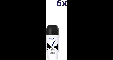 6x Rexona Deo Roller Invisible Black White 50ml