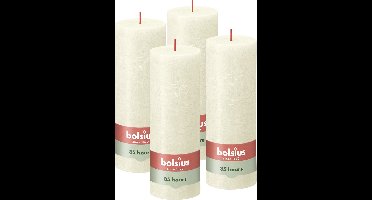 Bolsius - Rustieke Kaars - 4 Stuks - Ivoor - 19cm