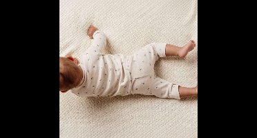 Little Dutch Legging - Maat 68 - Broek Jongens & Meisjes - Green Leaves, Beige - Little Farm