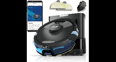 Shark Matrix Plus 2-in-1 Dweil- en zuigrobot – Zwart – Besturing via App – Zakloos – Incl. accu – Incl. lader