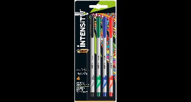 BIC 964824, Intrekbare balpen met klembevestiging, 4 stuk(s)