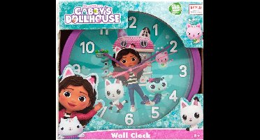 gabby's dollhouse klok - gabby's poppenhuis - wandklok - 24cm