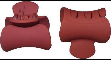 Haarklemmen 3,5 cm siliconen rond oranje 2 stuks.