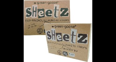Sheetz by green-goose® Wasstrips | Ongeparfumeerd | 64 Vellen | Plastic-vrij | Vegan | Duurzaam | Wasmiddelvervanger