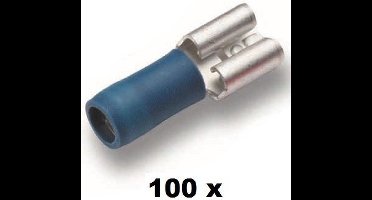 Cimco vlakstekerhuls geisoleerd 1,5-2,5mm2 6,3X0,8 zak 100